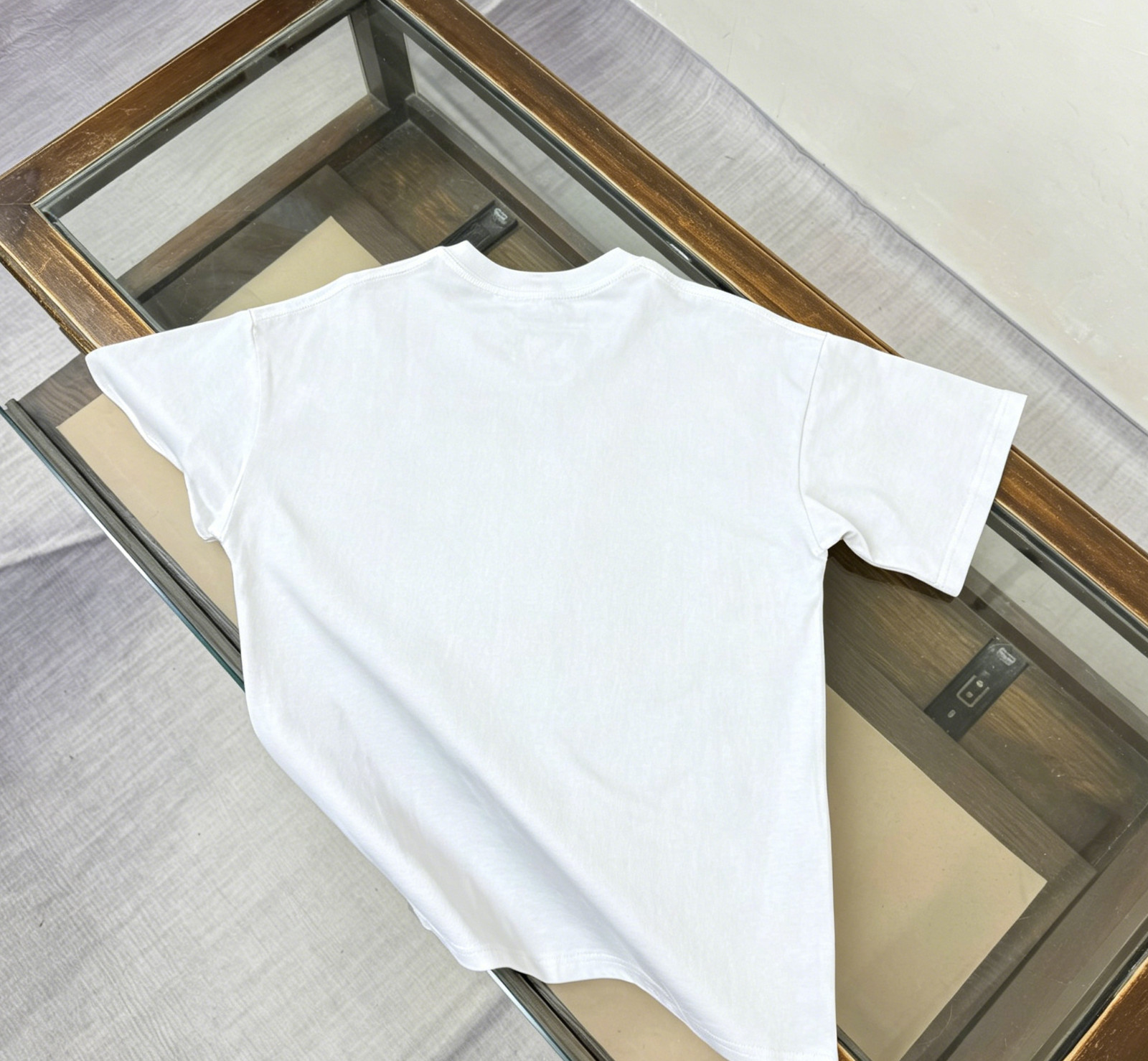Moncler Men's White Crew-neck Short-sleeve Shirt L gallery