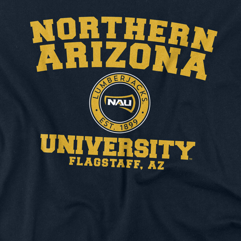 Northern Arizona University Adult T-Shirt Circle Logo, Navy, S-5XL gallery