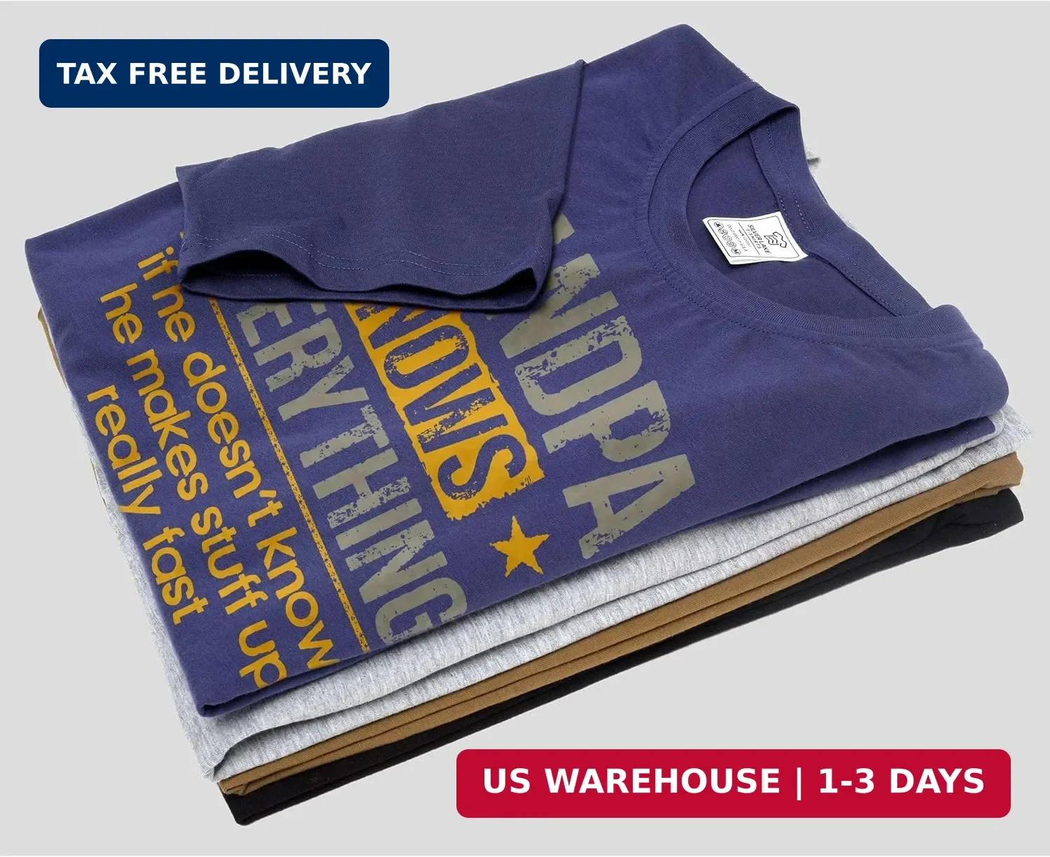 Men's Grandpa Knows Everything Funny Tee Shirt Father's Day Birthday Gift for Pa gallery