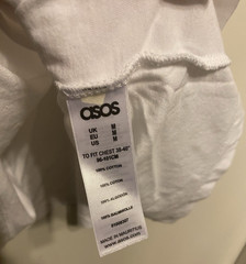 ASOS Men’s Racerback tank top deep cut arm openings White Size Medium NWOT
