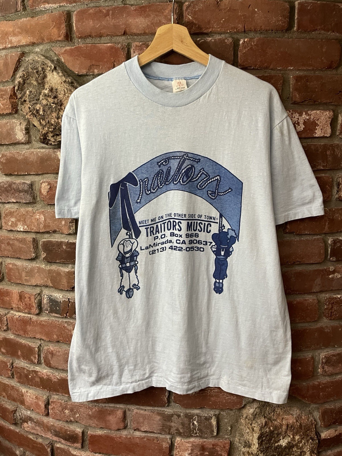 Vintage 80s Traitors Music Cowboy Tee Shirt Hi Cru Stedman Size L gallery