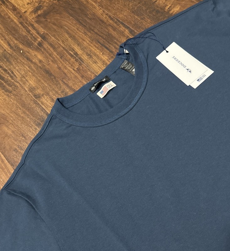 NWT Dockers Made in the USA Classic Tee Premium T-Shirt Navy Men's XXL $70. C1 gallery