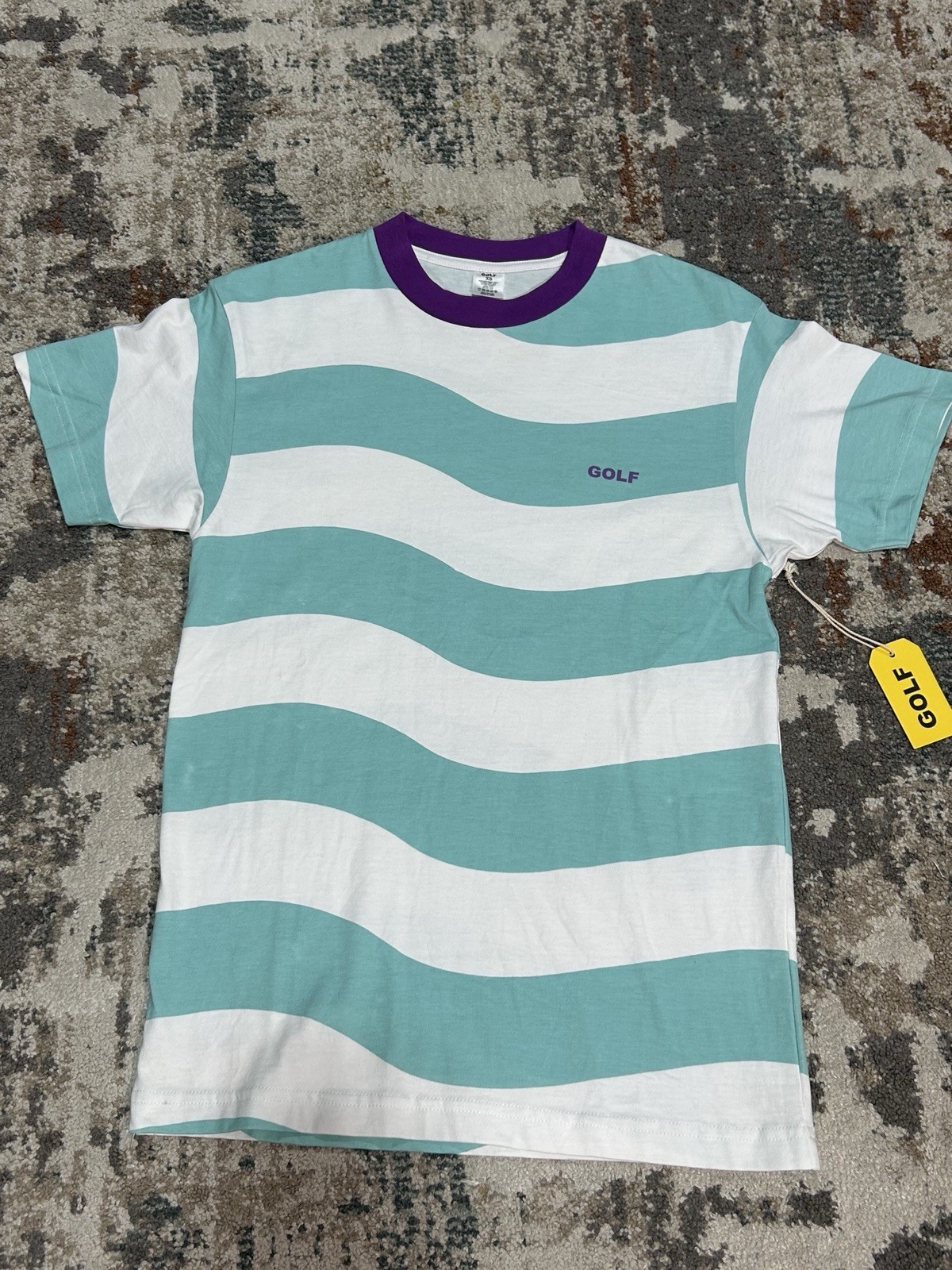Golf Wang 2016 Wavy Striped Teal/White/Purple NWT Tyler The Creator Flower Boy gallery