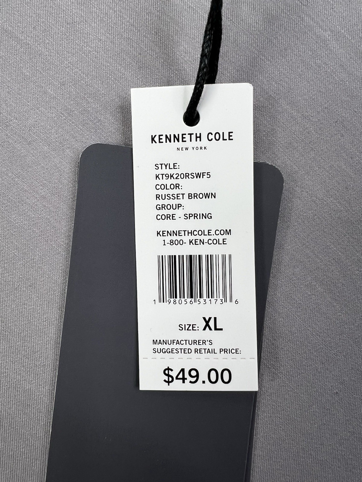 Kenneth Cole Active Tech Crew Neck Short Sleeve T-Shirt UPF 50+ Brown Sz XL gallery