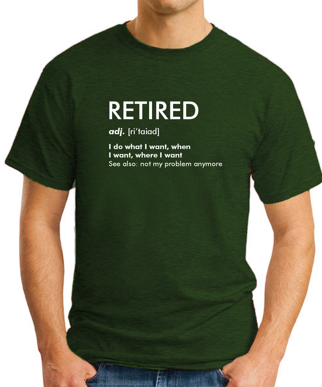 RETIRED (ADJ.) DEFINITION T-SHIRT Father's Day Gift Mens Funny Family Dad Top gallery