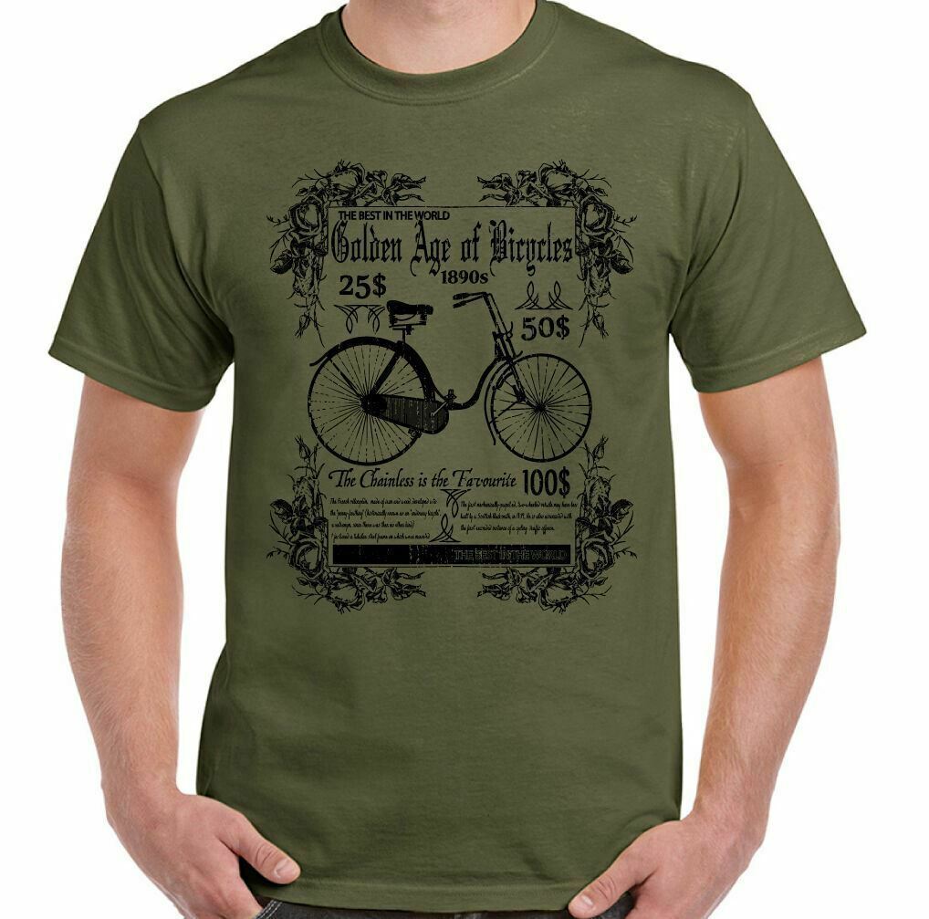 THE Golden Age Of Bicycles Mens Funny Cycling T-Shirt Bike Cycle MTB Road Racer gallery
