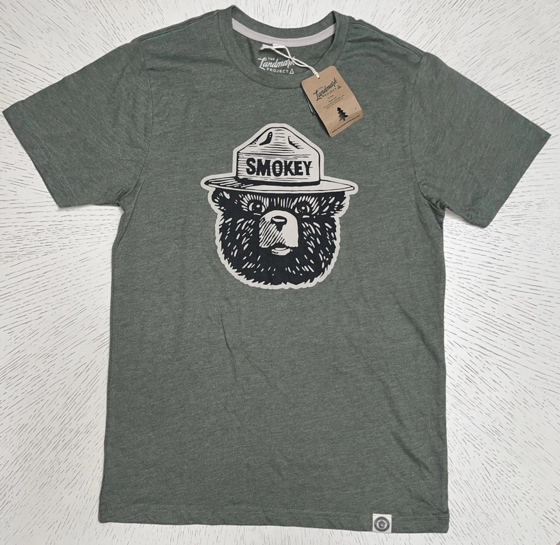 Landmark Project T Shirt Smokey The Bear Men’s Small Green Outdoor Nature New gallery