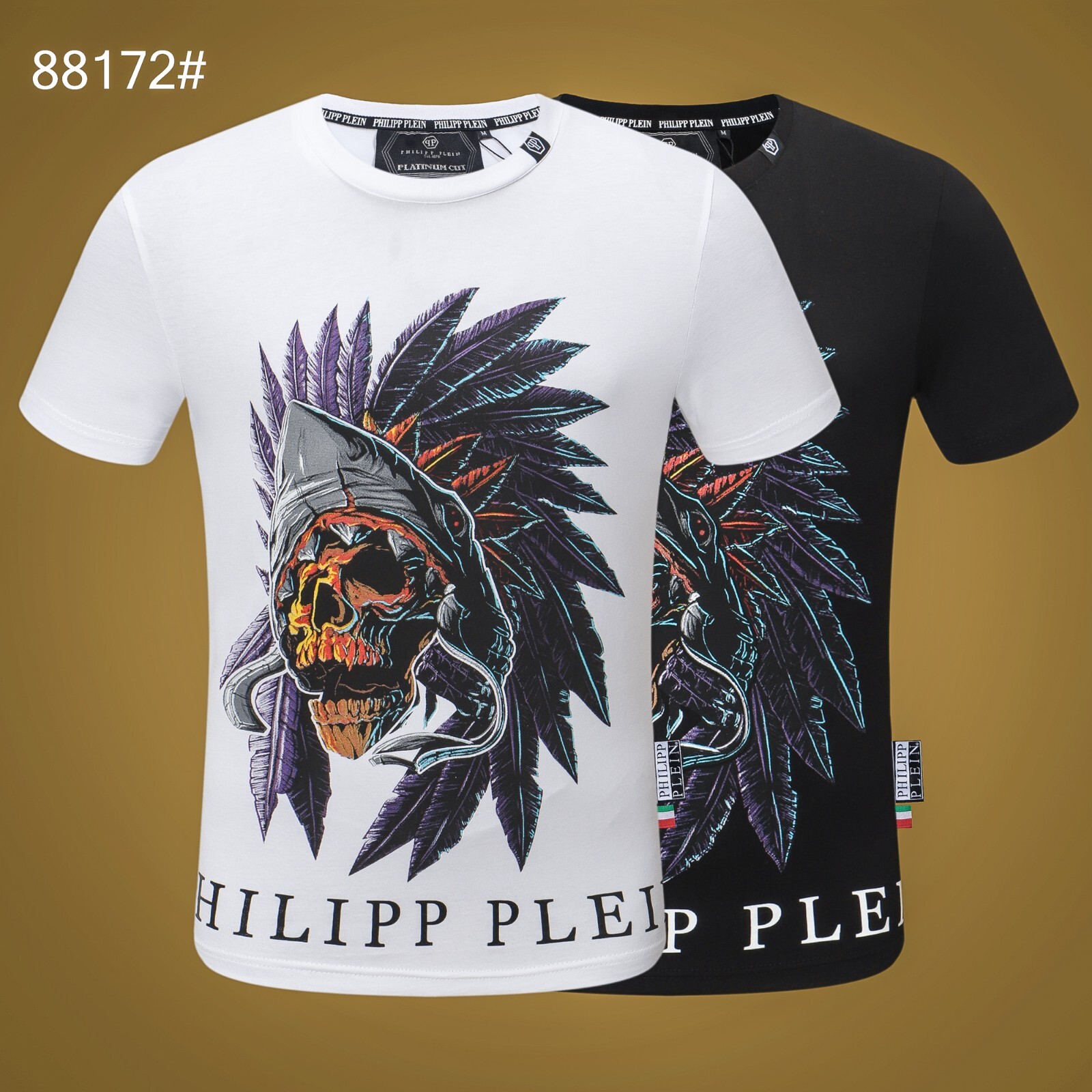 PHILIPP PLEIN TSHIRT PHILIP SKULL RHINESTONE SKULL T-SHIRT POLO SHIRT gallery