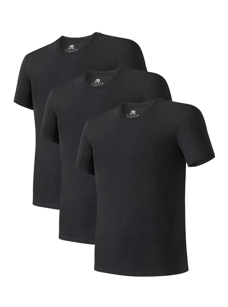 DAVID ARCHY Men’s Undershirt Bamboo Rayon Moisture-Wicking T-Shirts Stretch Crew