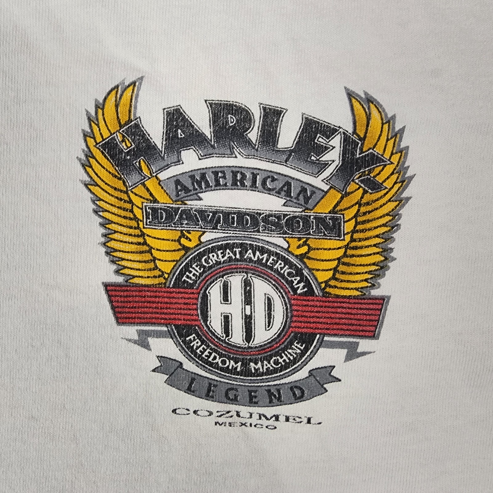 Harley Davidson Cozumel Mexico White T Shirt 48" Chest XL See Description gallery