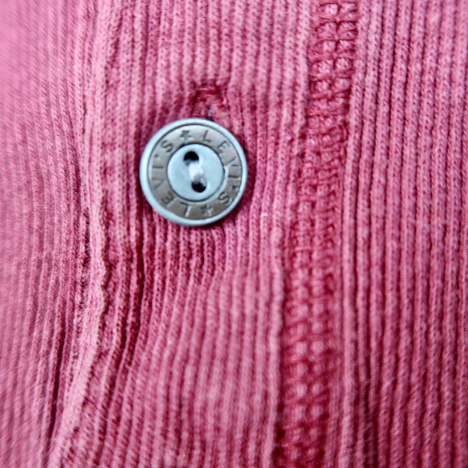 Vintage Levis Mens Henley Shirt M Burgundy Red Short Sleeve Ribbed Cotton gallery