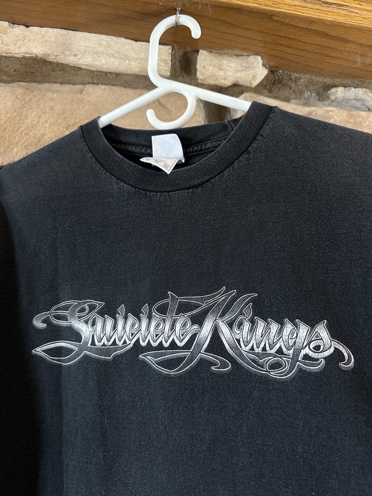 VTG Y2K Suicide Kings Tattoo Style Graphic T Shirt Size XL Mens Grunge Faded gallery