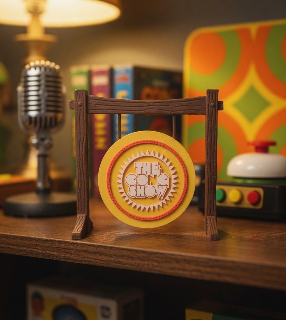 The Gong Show Gong Display 70s TV Game Show Nostalgia Decor