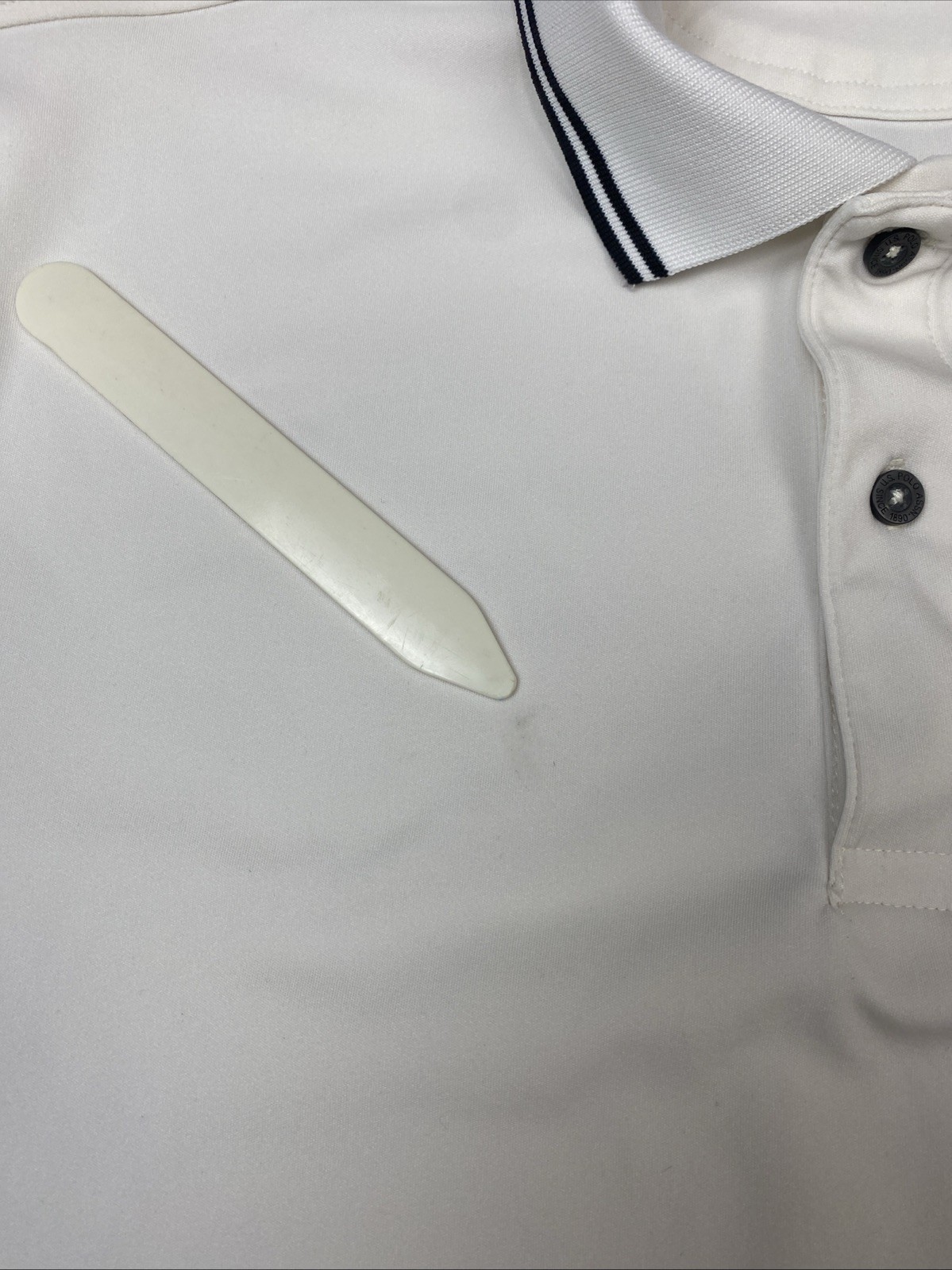 U.S. Polo Assn. Men’s XL White Stretch Tee 95/5 Poly Spandex – Stain Noted gallery