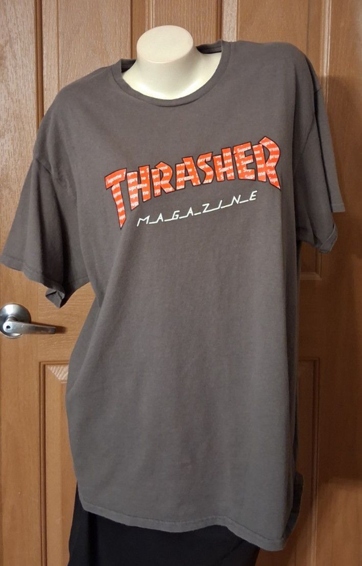 Delta Pro Weight Gray Tee Thrasher Magazine Short Sleeves Men’s Size XL