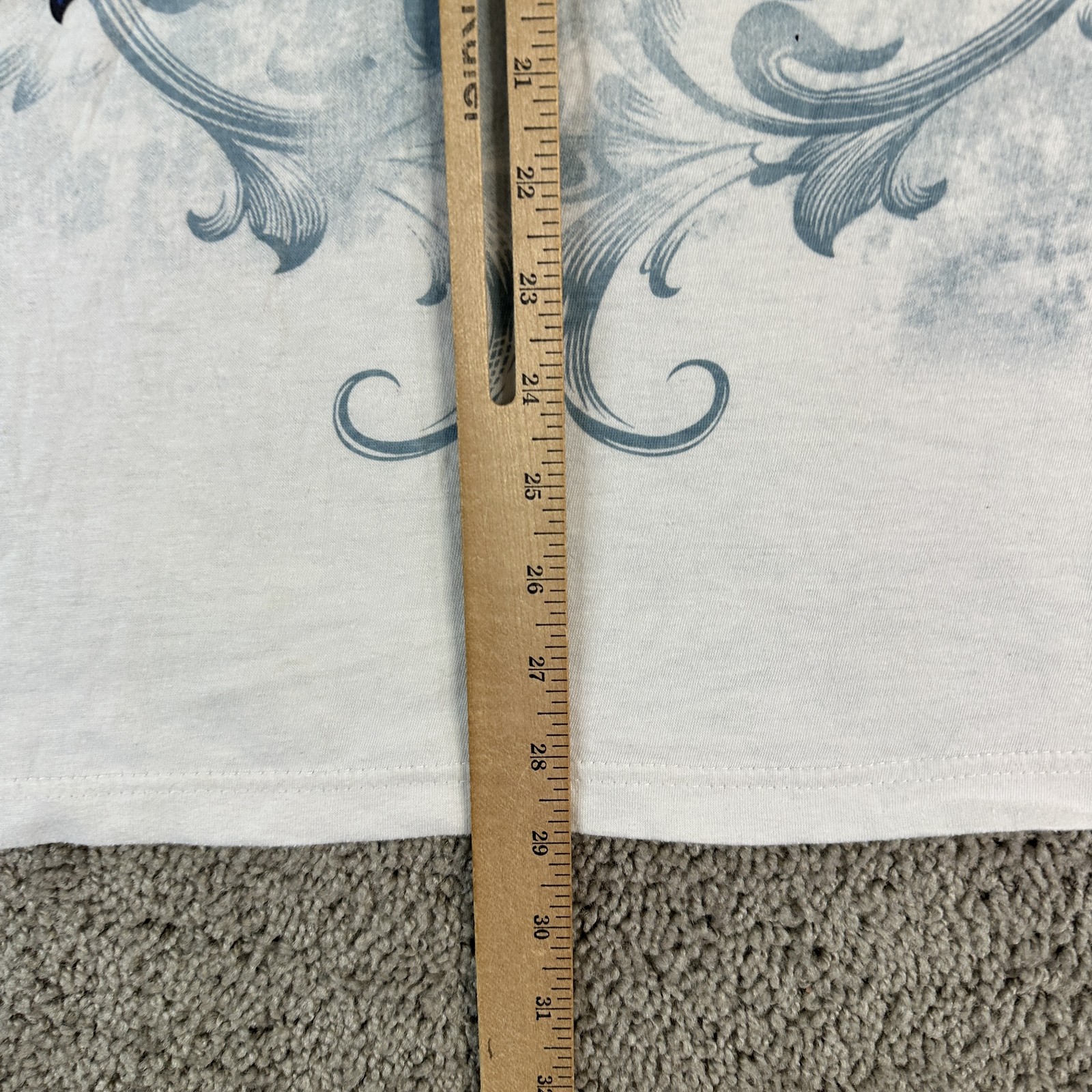 DWNTWN Express Shirt Mens Large White Blue Graphic Ascendance Luster Tattoo Tee gallery