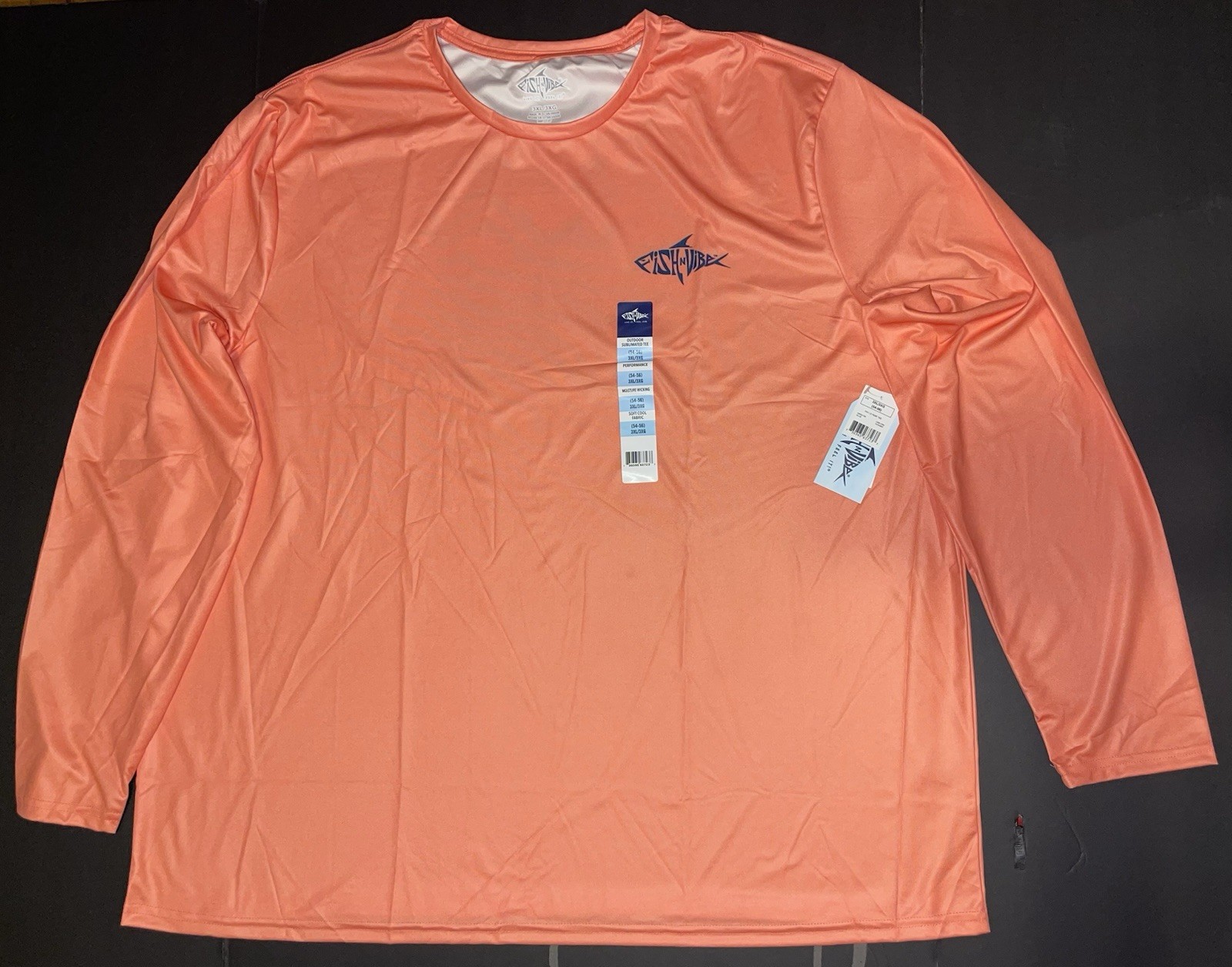 Fish N Vibe Outdoor Long Sleeve Shirt Men’s 3XL 100% Recycled Polyester NWT gallery