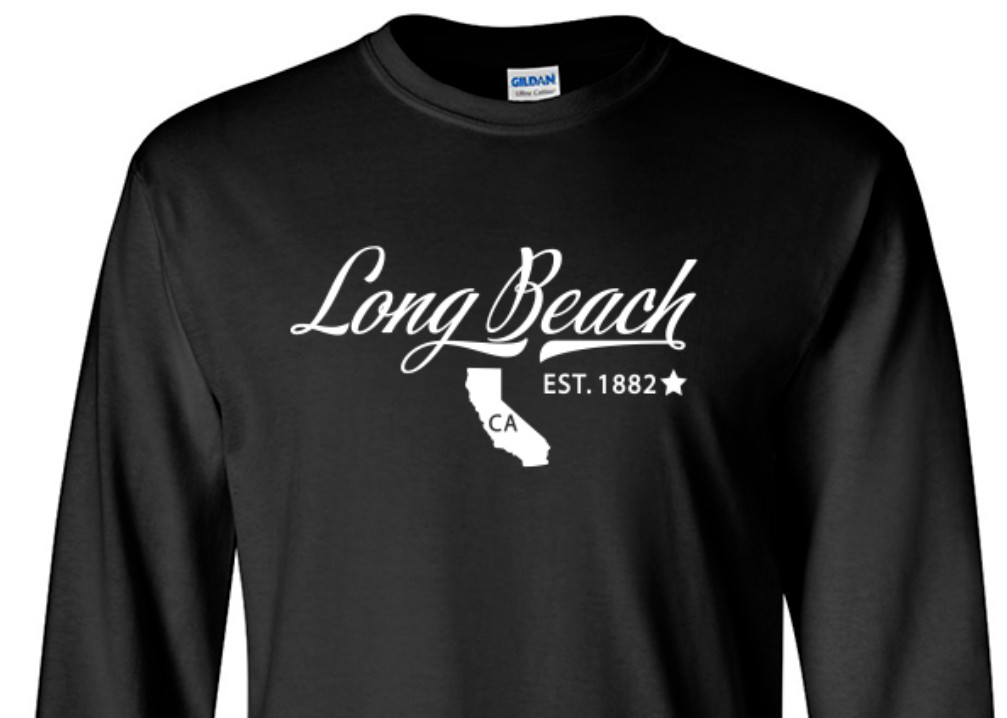 Long Beach California State T-Shirt Long Sleeve Graphic Tee Unisex Apparel gallery
