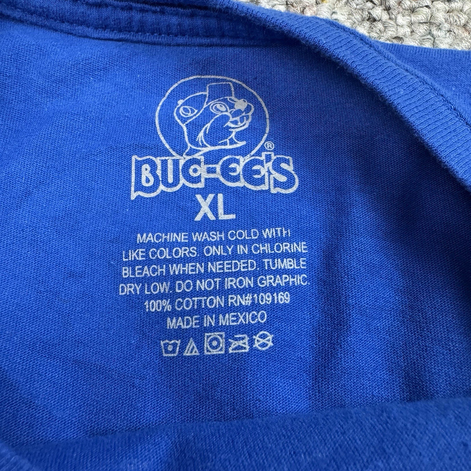 Buc-ee’s Shirt Unisex Size XL Don't Mess With Texas Beaver Short Sleeve Blue gallery