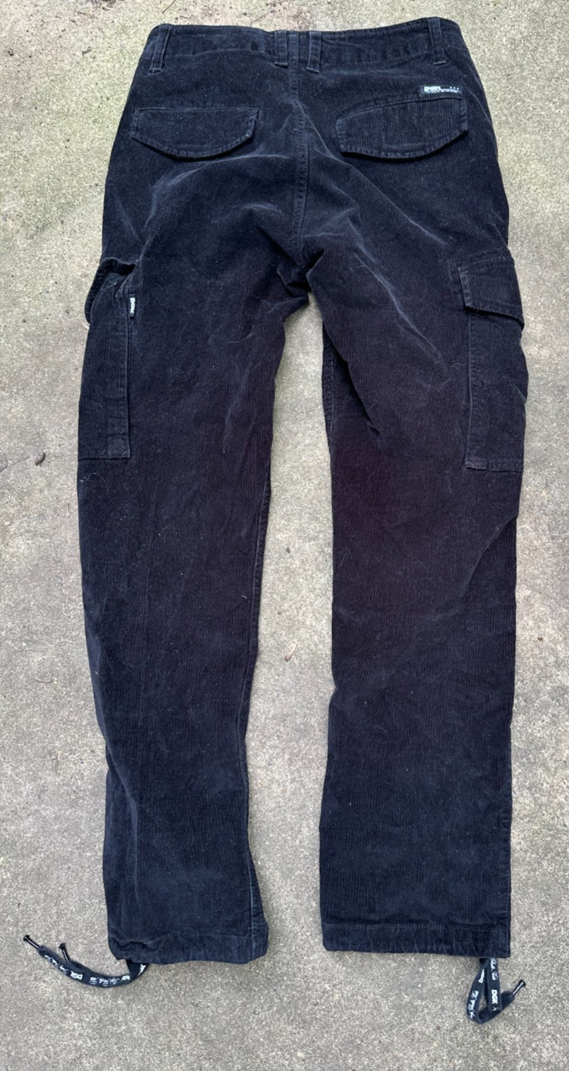 DGK Pants Mens 28x29 OG Cargo Corduroy Skater Y2K Grunge Black gallery