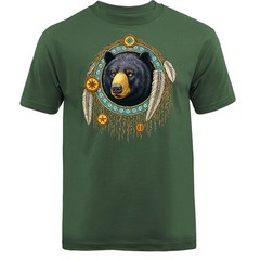Native American-Inspired Bear Dreamcatcher Feather Animal T-shirt