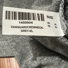 BAERSkin Vanguard Crew Neck Gray Long Sleeve Size XL Outdoor Activewear Casual