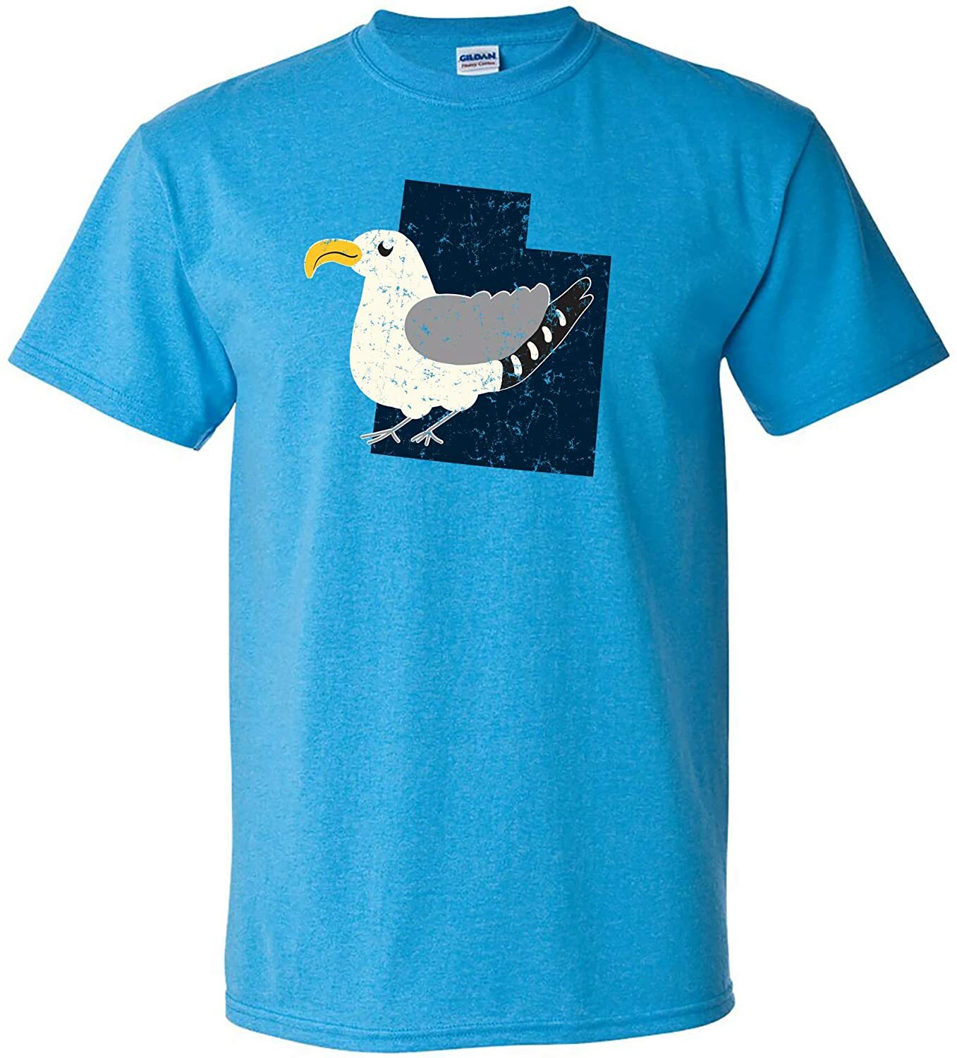 Utah State Bird – City Classic Cute Animal T Shirt – Heather Sapphire