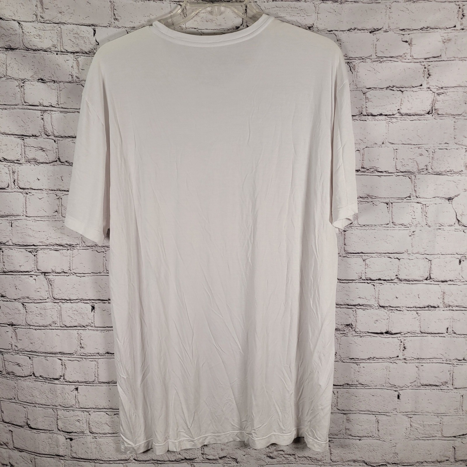David Archy T-Shirt Mens XXL White Excellent Bamboo Rayon Stretch Crew Neck Tee gallery