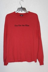 True Religion “I’m On The Rise” Deep-Red Long Sleeve T Shirt Men MEDIUM