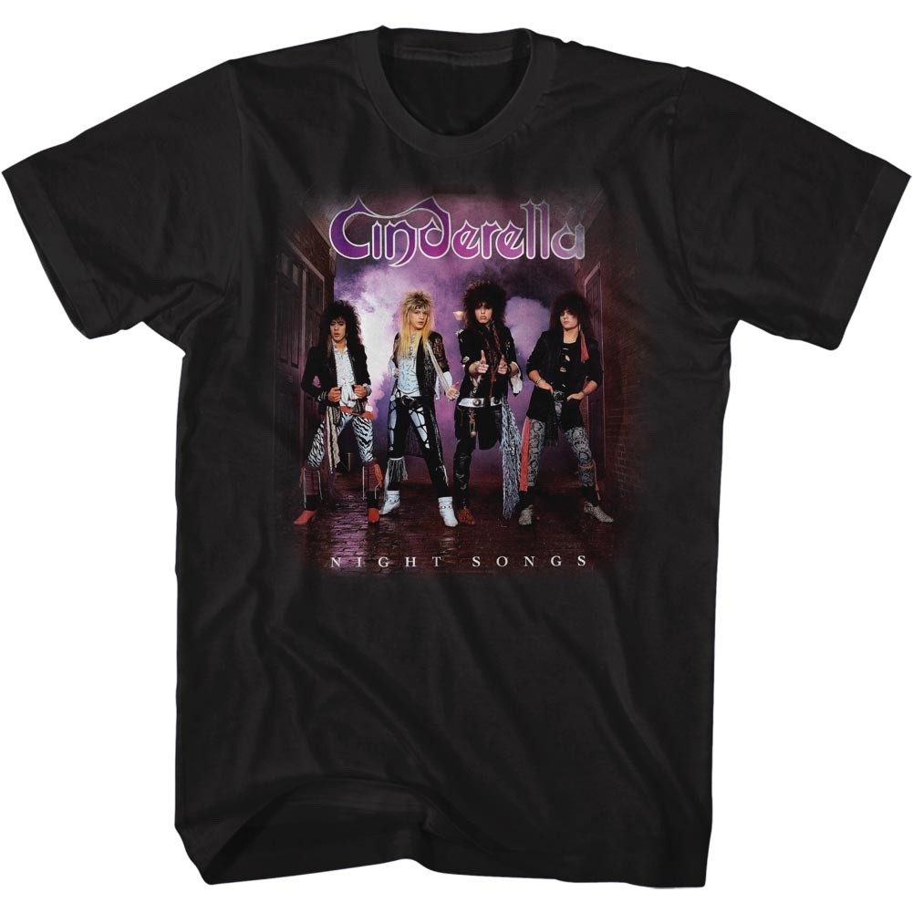 CINDERELLA Band T-Shirt New NIGHT SONGS ALBUM F&B Metal Music Merch Black Cotton gallery