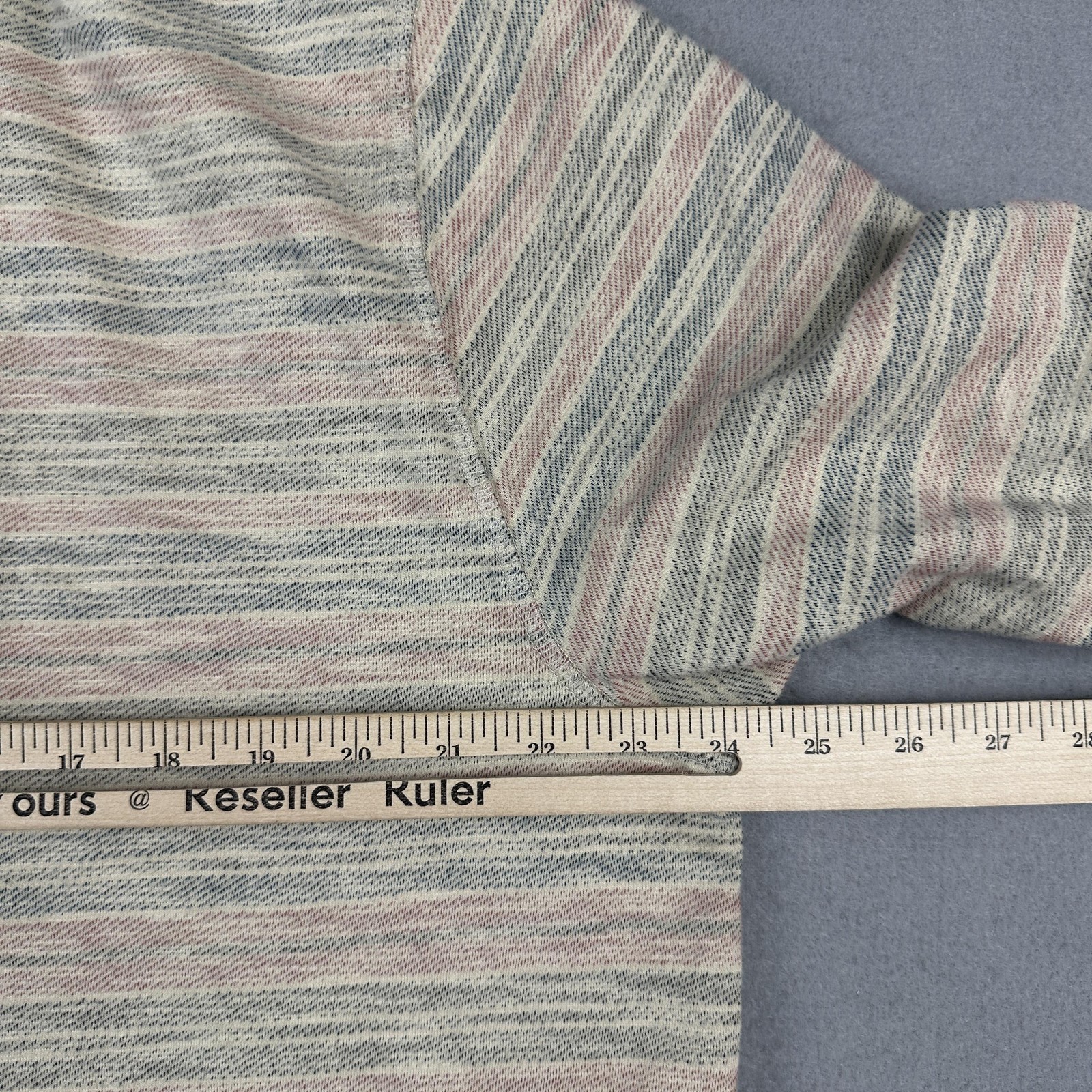 Carbon2Cobalt Shirt Men 2XL Beige Striped Henley Long Sleeve Knit Pullover XXL gallery