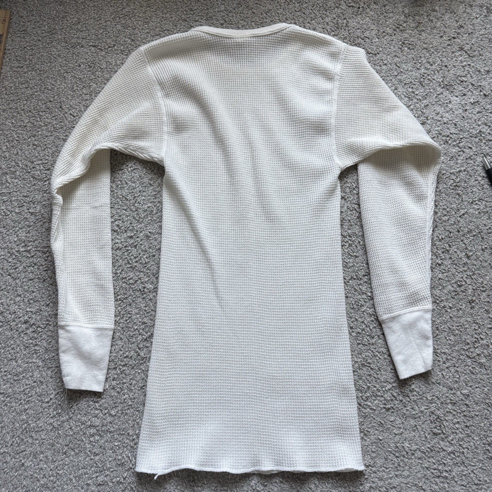 Vintage 70s 80s Sports Afield Thermal Shirt USA Made Waffle Knit Cotton Poly M gallery