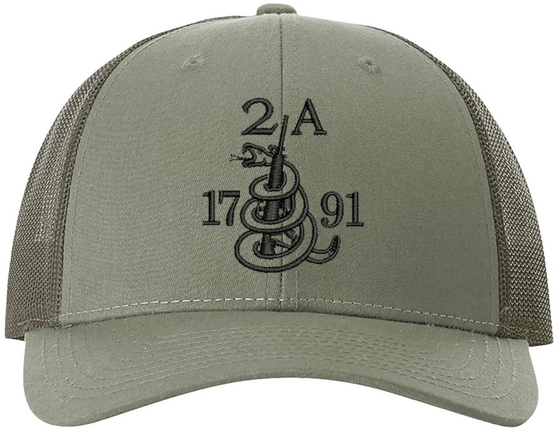 Gun Snake 2A 2nd Amendment Richardson Embroidered One Size Fits All Trucker Hats gallery