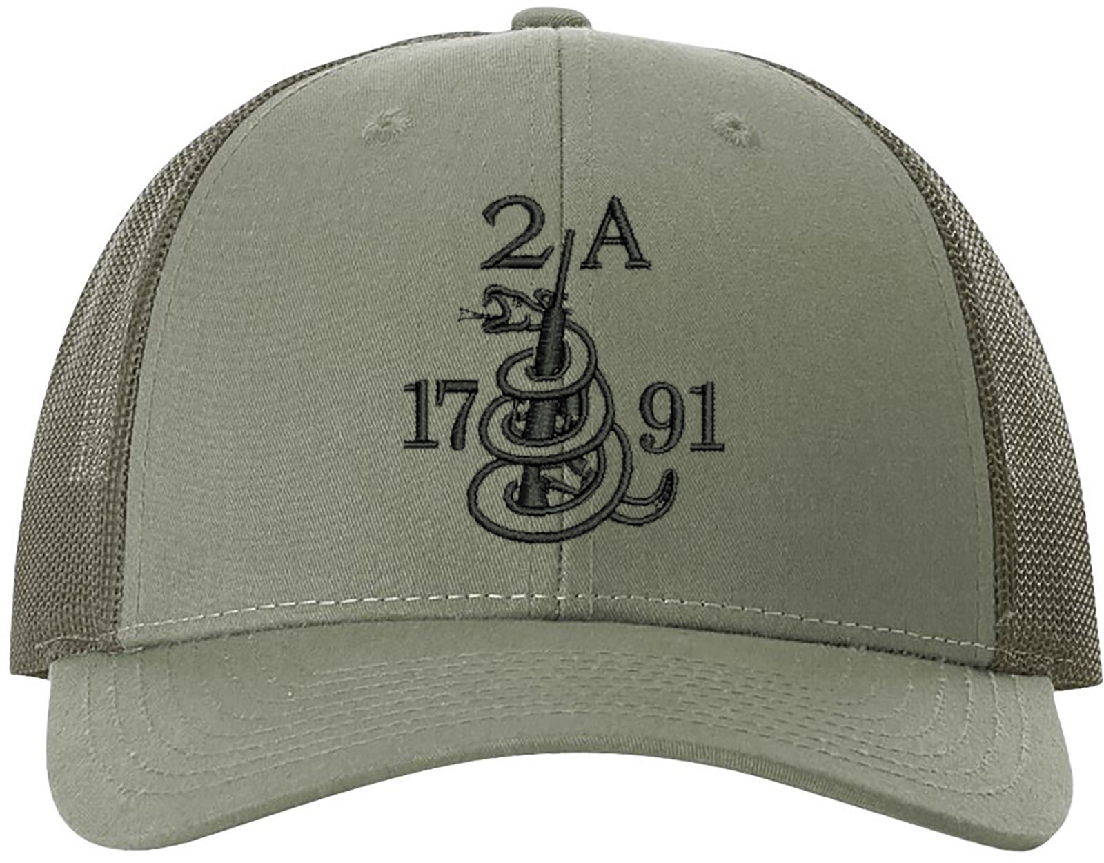 Gun Snake 2A 2nd Amendment Richardson Embroidered One Size Fits All Trucker Hats gallery