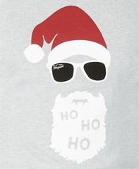 $120 Penguin Men Gray Short-Sleeve Cotton Tee Santa Graphic Crew-Neck T-Shirt S