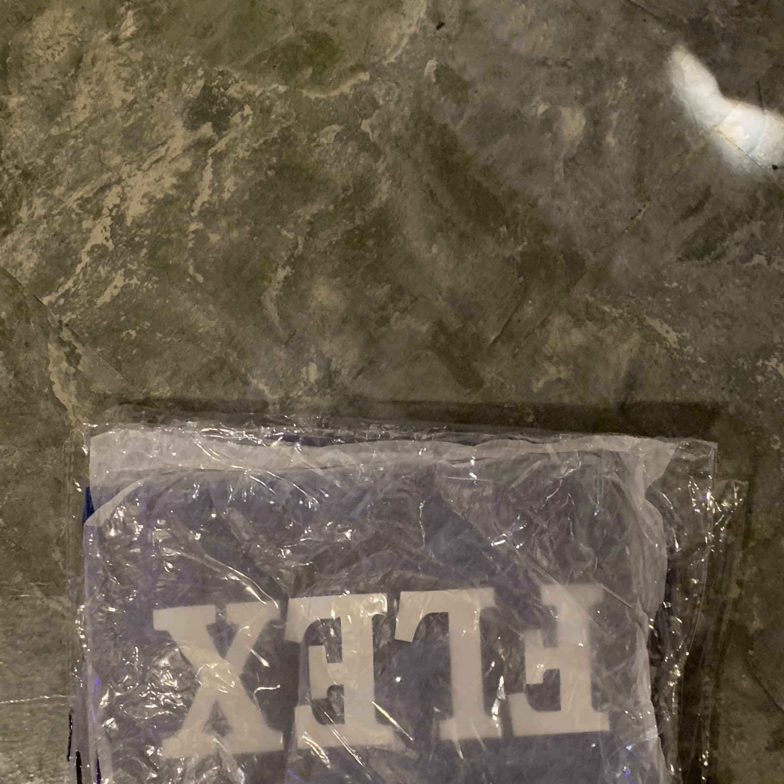 “FLEX” Blue And White Graphic Tee Sizes Small Medium And Large