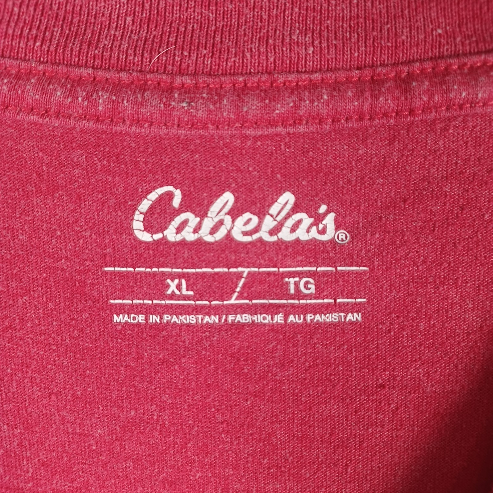 Cabela's Mens Red T-Shirt Size XL An American Tradition Hunting Camping USA Soft gallery