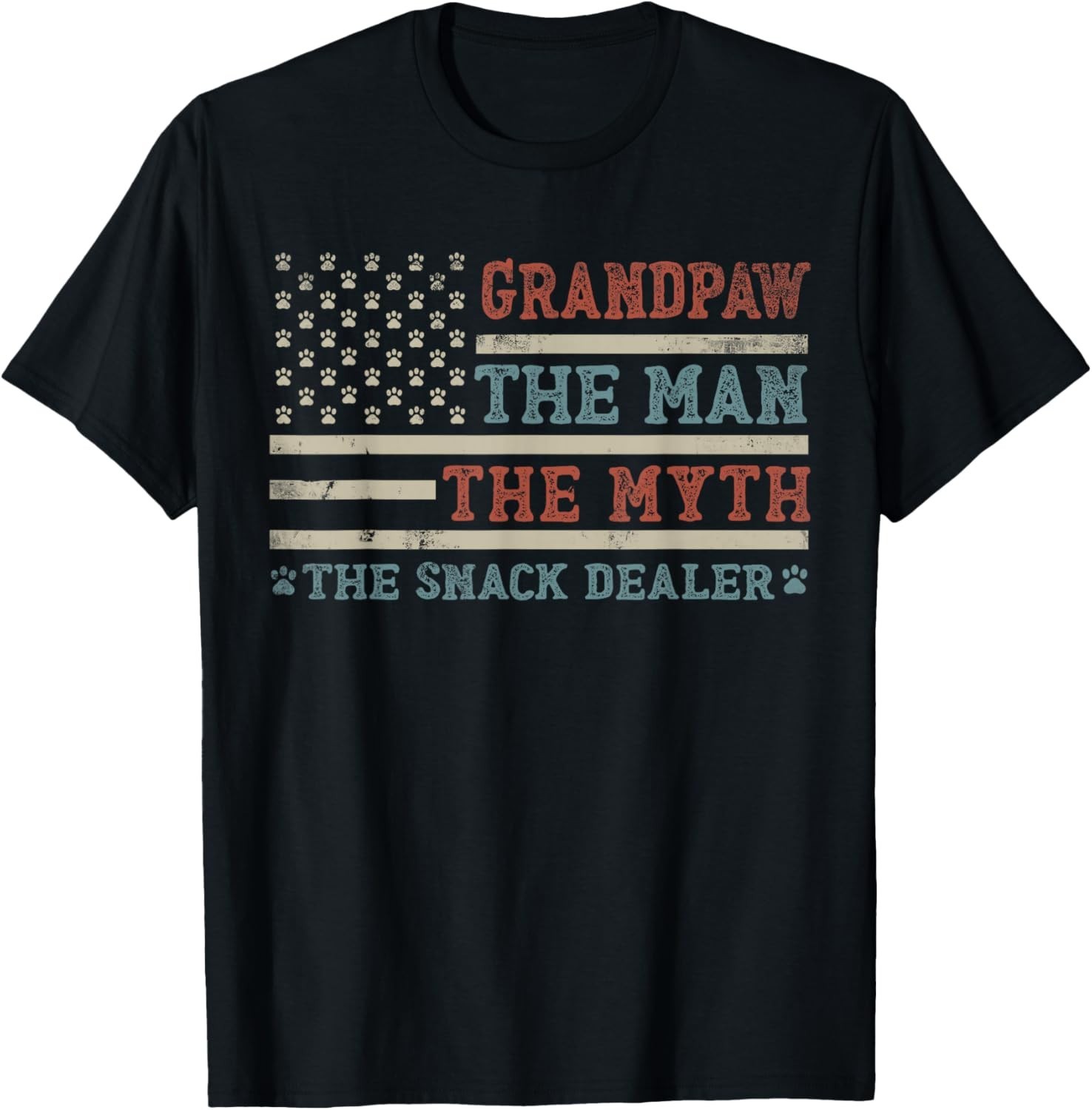 Grandpaw The Myth The Snack Dealer Fathers Day Dog Grandpa Gift Unisex T-Shirt