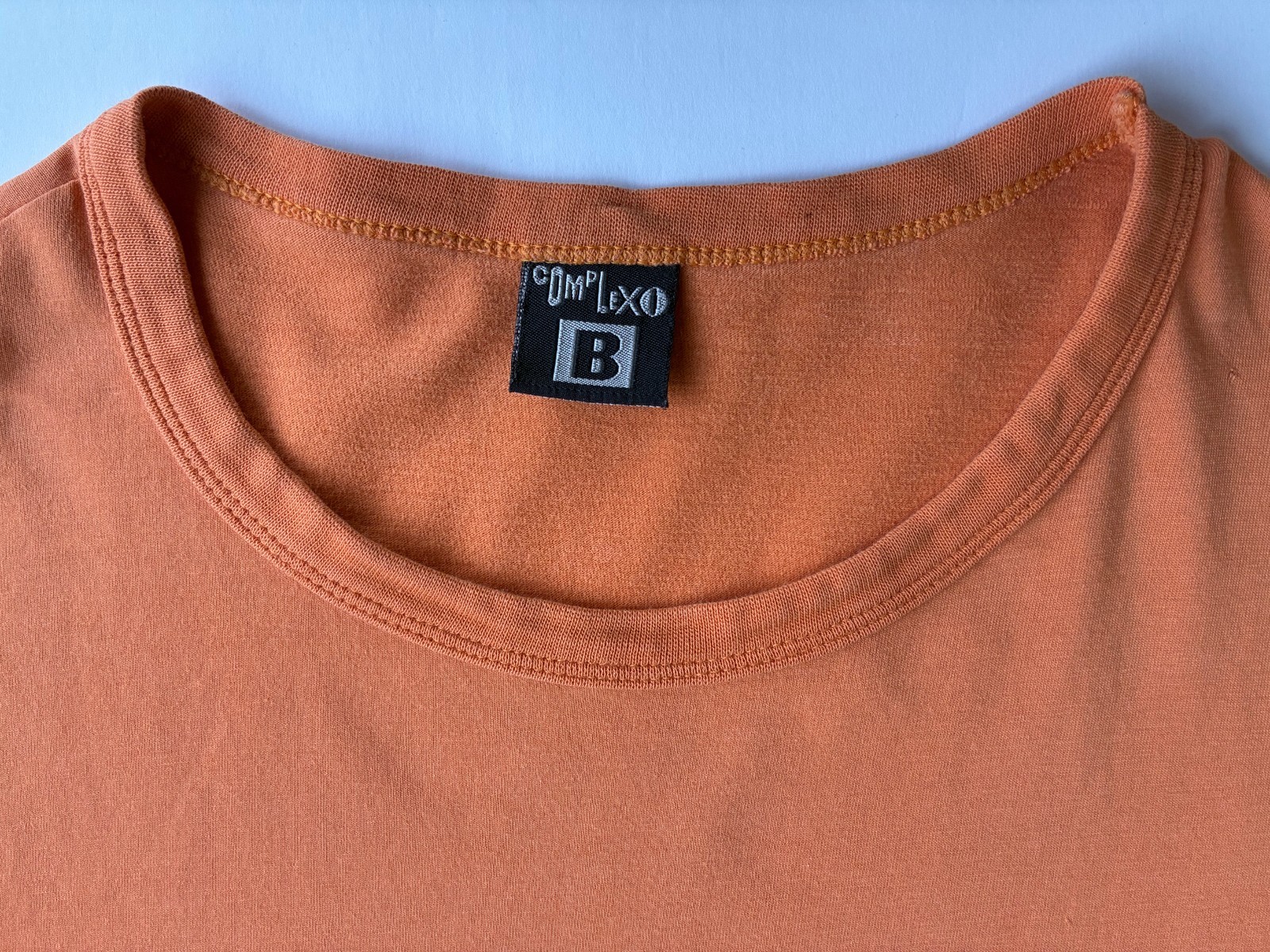 Complexo B Hand Print Graphic Crew T-Shirt Orange Brazil Catholic Religious gallery