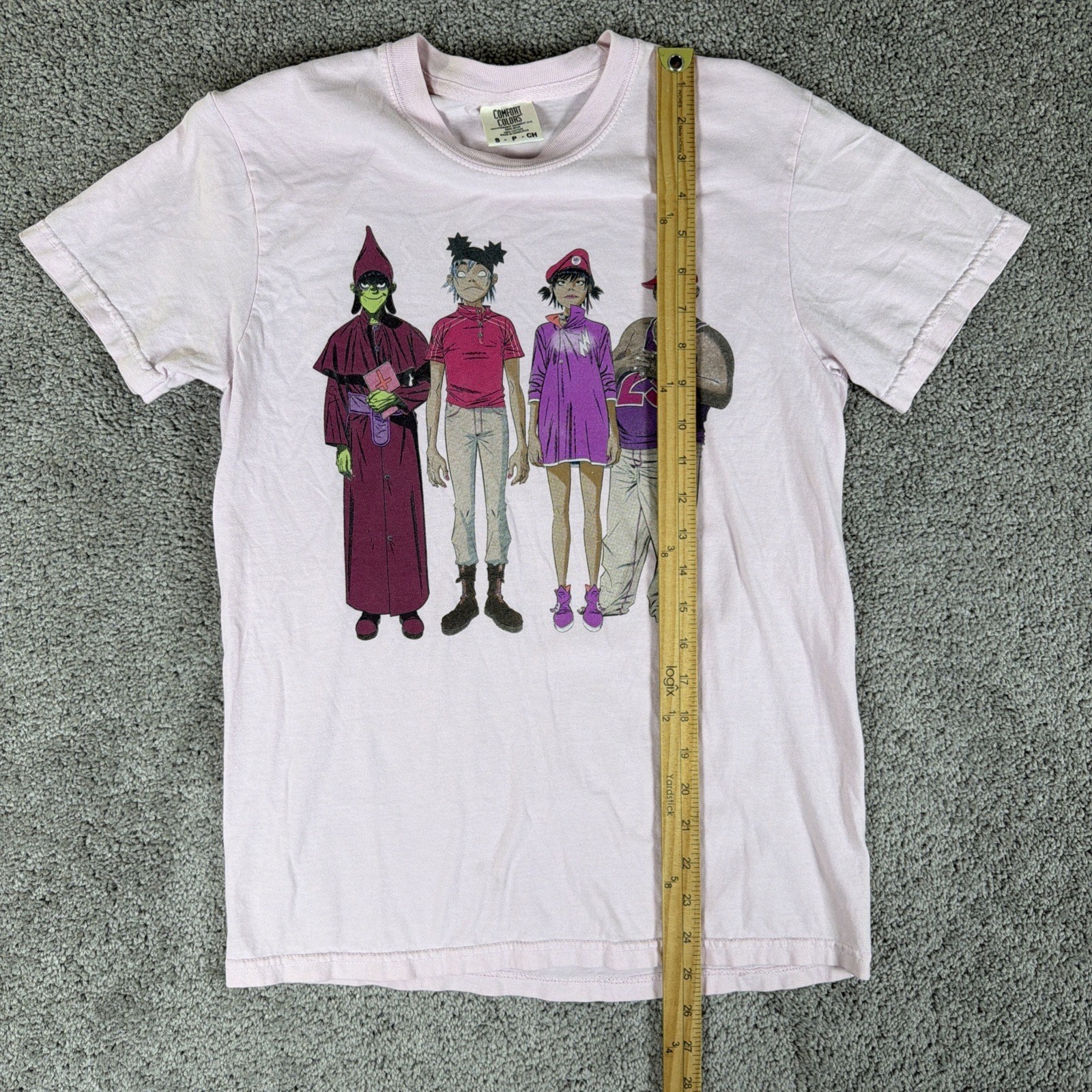 Gorillaz Shirt Adult S Light Pink 2022 North American Tour Double Sided Band Tee gallery