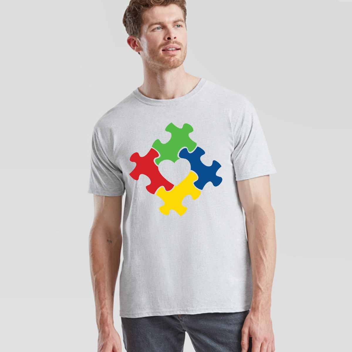 Colorful Abstract Puzzle Piece Support Unisex Tshirt Neurodiversity Support gallery