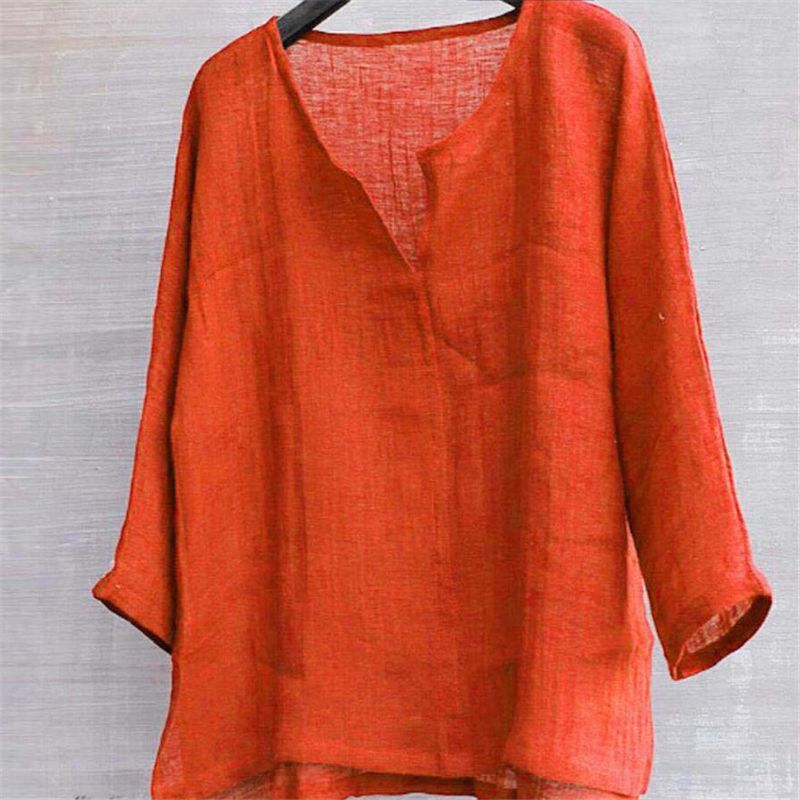 Mens Shirts Blouse Linen Cotton Baggy Kaftan Trends Shirts Casual Tops