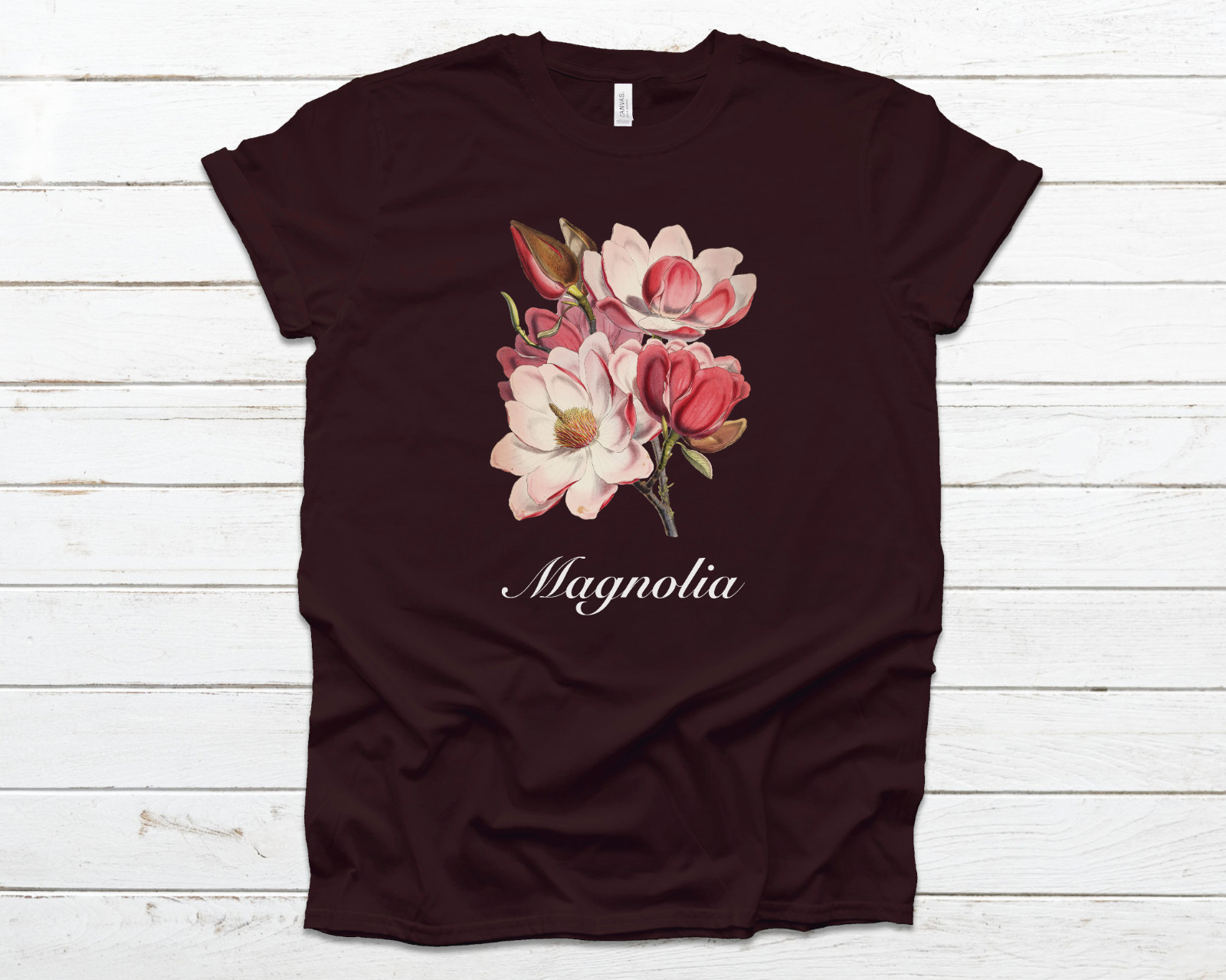 Vintage Botanical Print Magnolia Shirt, Floral Garden Botanical Aesthetic gallery