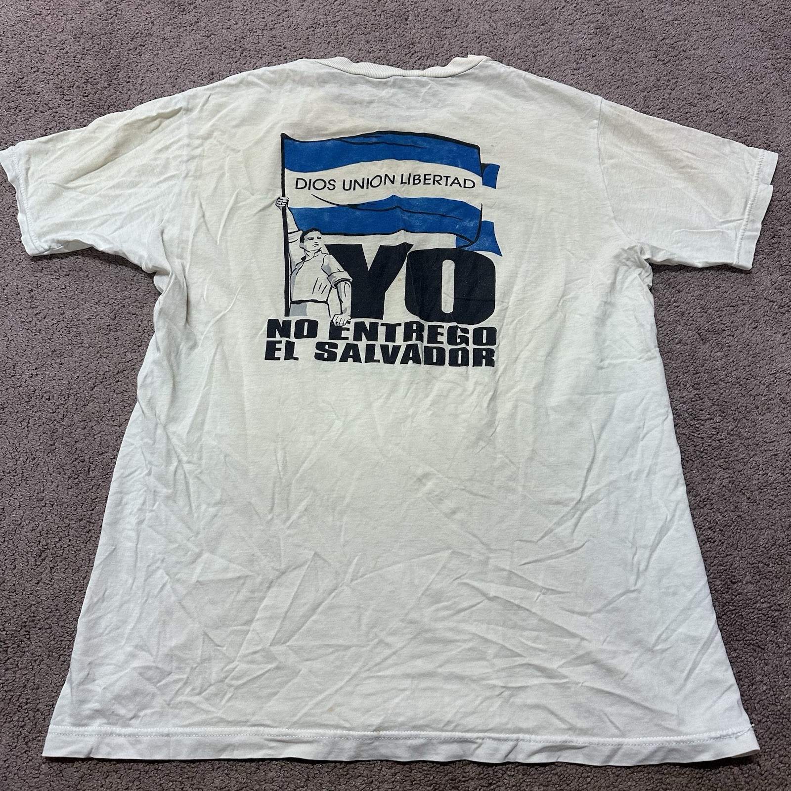 Vintage No Entrego El Salvador Political Shirt 1990’s Salvadoran Propaganda RARE gallery