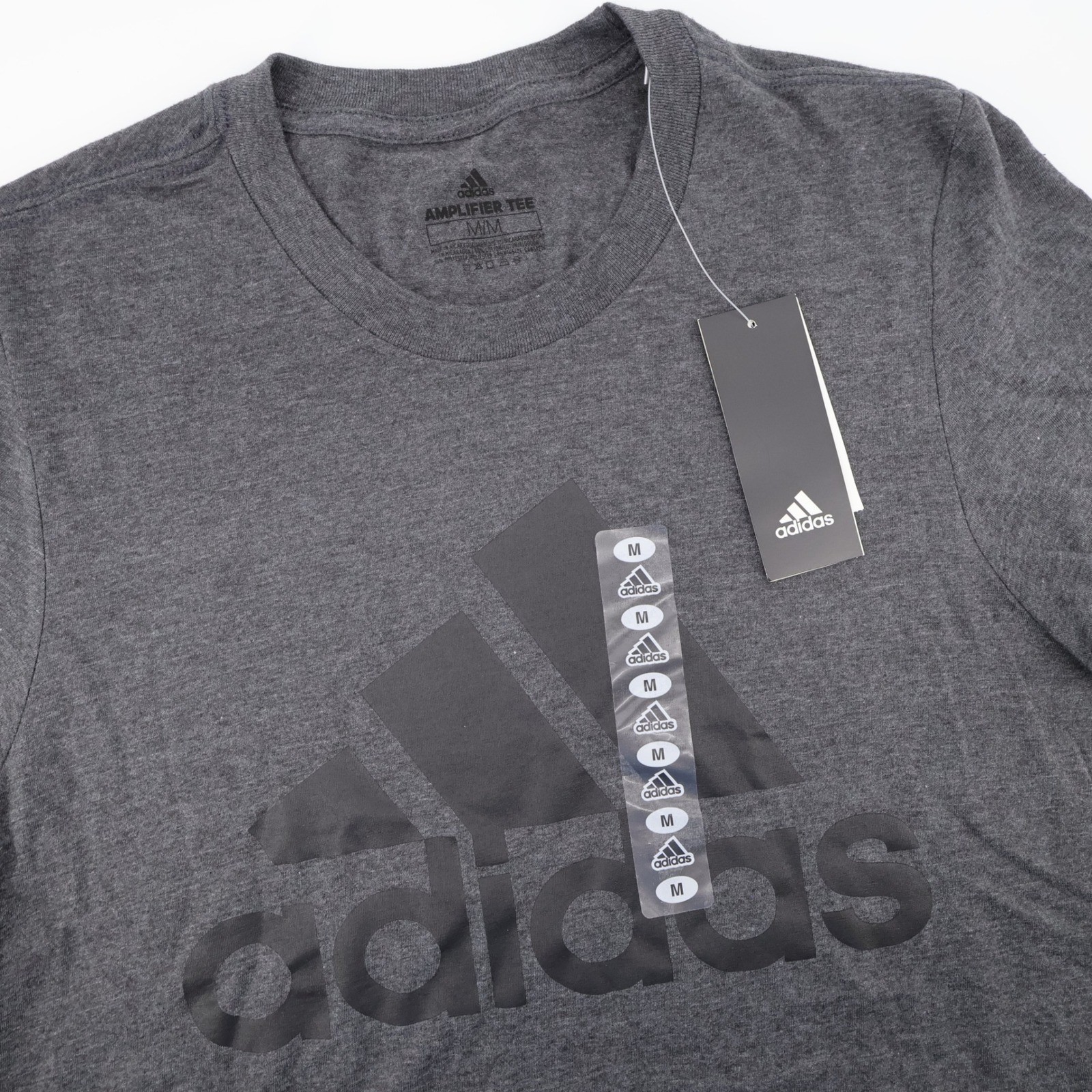 NEW Adidas Amplifier Basic BOS Tee Dark Grey Heather Mens Size Medium Shirt gallery