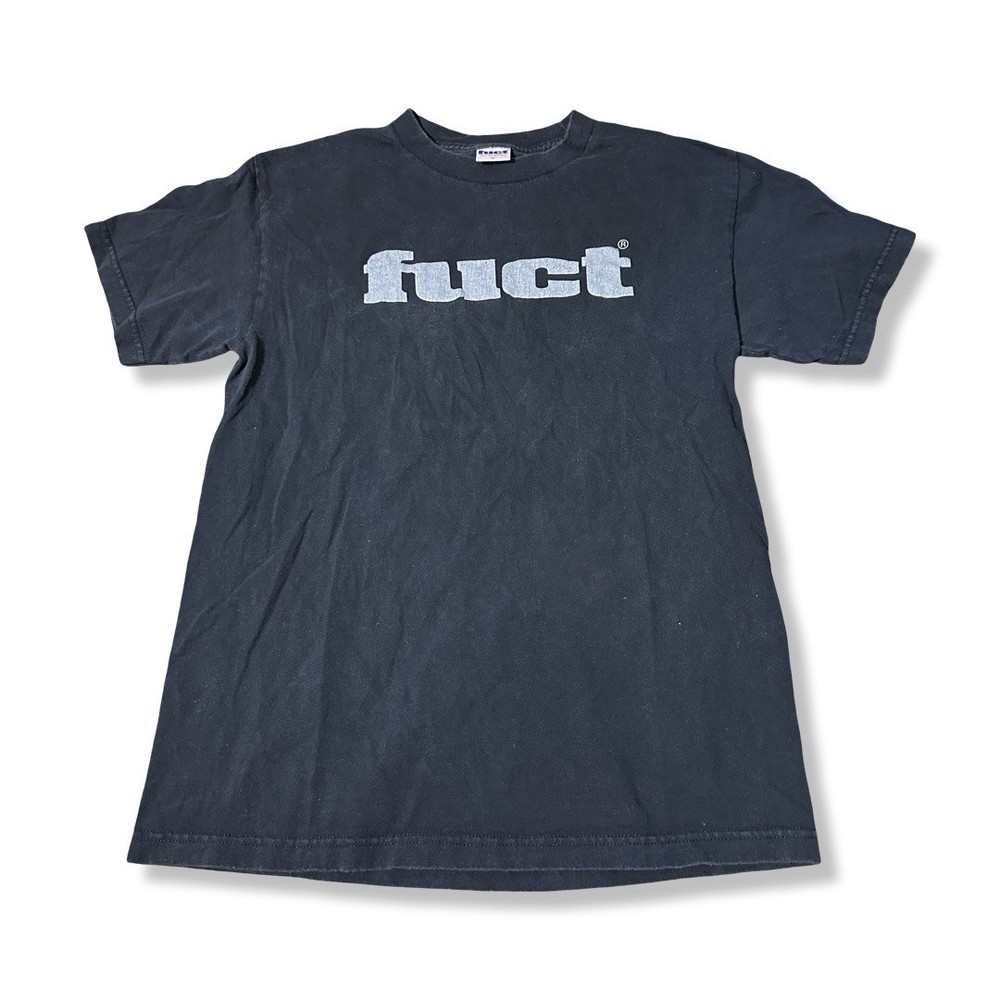 FUCT Reflecting Logo Black Graphic T Shirt Skate Made In The USA Size Medium