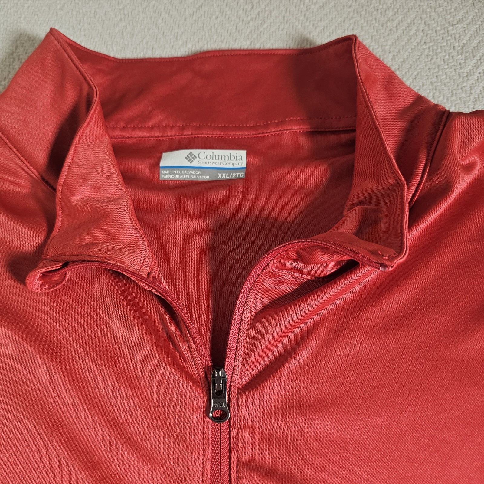 Columbia PFG "Terminal Tackle" 1/4 Zip Omni-Wick Mens Omni Shade Lightweight Red gallery