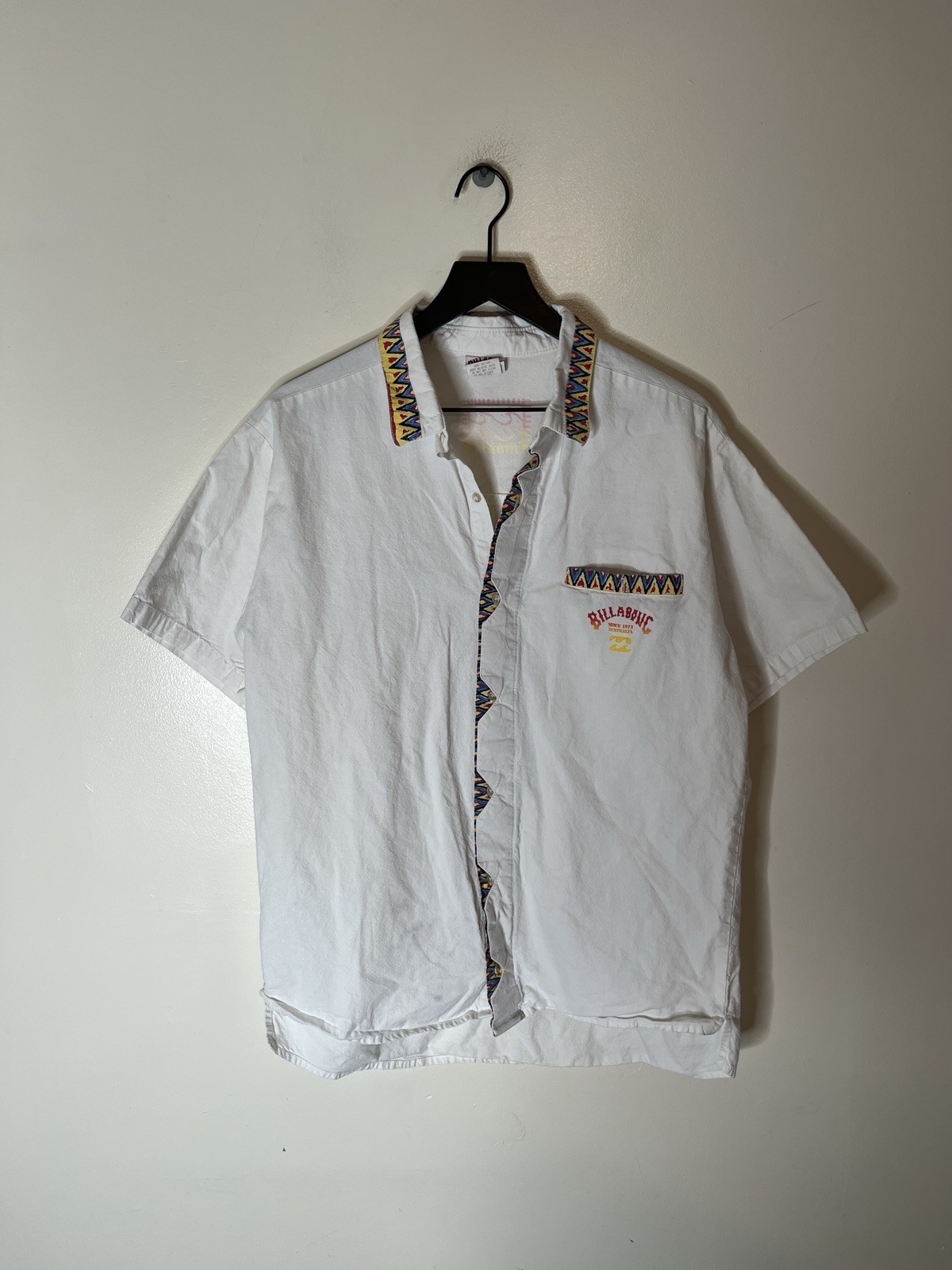 Vintage Billabong Surf Aztec Woven Shirt Mens Size Small Usa Made gallery