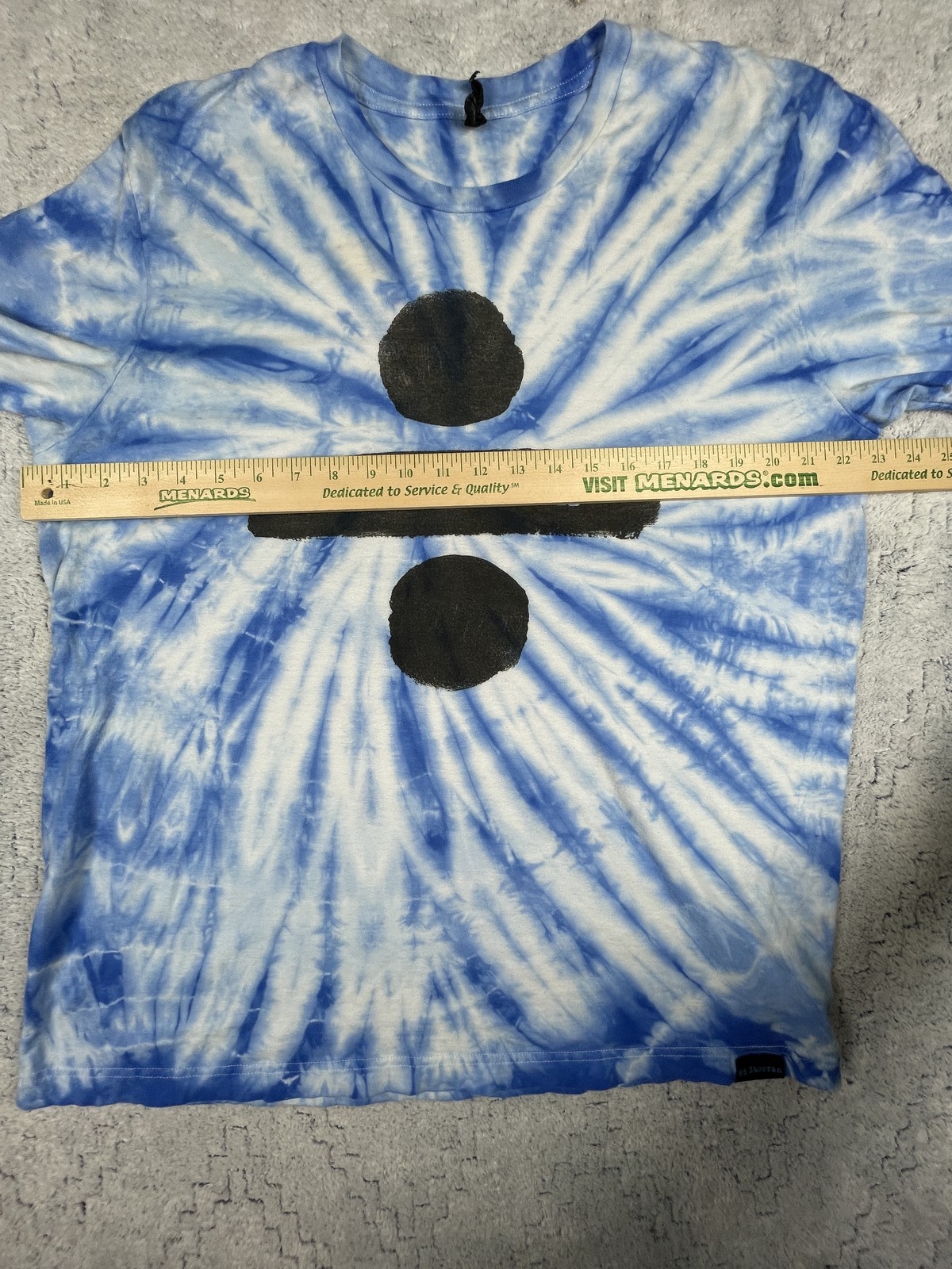 Ed Sheeran Divide Album Tie-Dye T-Shirt Men's Blue White Graphic CONCERT Tee gallery