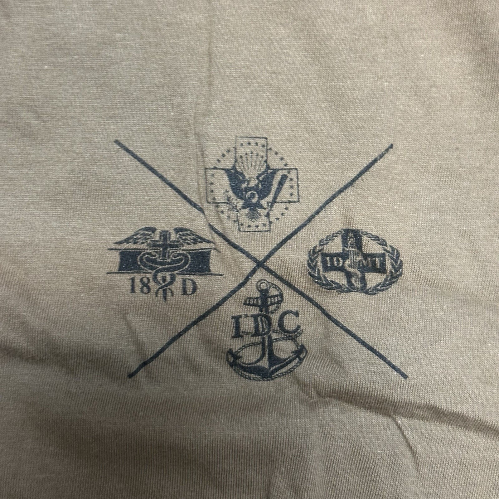 Khaki Military Shirt Mens "POW MIA" Size Small gallery